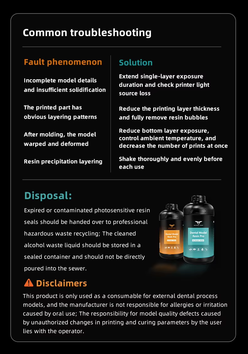 Dental Alcohol Wash Model Resin Liquid